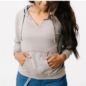 Zyia Gray Lightweight Beach Hoodie size M -NWT